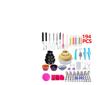 Cake Decorating Supplies Kit - Baking and Piping Set, 194 Pieces