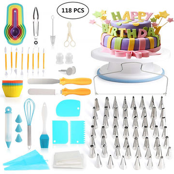 1set Cake Decorating Kit, Including Rotating Cake Turntable