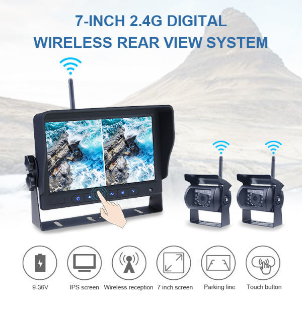 China 7inch Dvr Monitor Quad View 2ch Truck Camera Recorder System 1080p Digital Wireless Camera Systtem On Global Sources Wireless Rearview System Car Camera Truck Camera