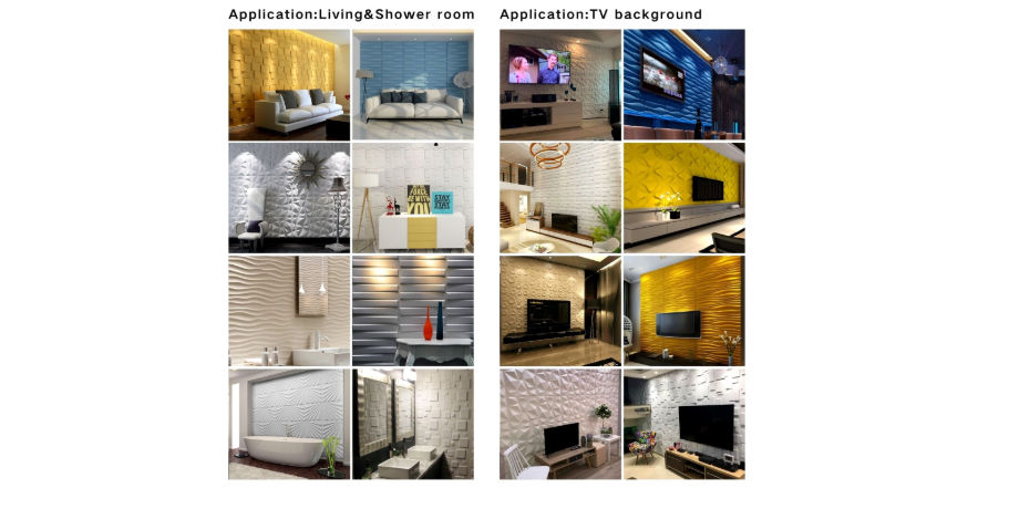 China 2020 modern design house decorative 3d pvc wall panels interior ...