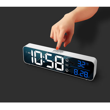 Kaufen Sie China Großhandels-Elektrische Musik Led-wecker Dual-modus  Schlafzimmer Schlummer Digitale Desktop-spiegel Uhren Wohnkultur und  Desktop-uhr, Schlummer Uhr Großhandelsanbietern zu einem Preis von 10 USD