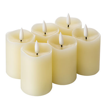 Velas flotantes Led, llama real 3D D2 ''marfil cera de parafina a batería con temporizador