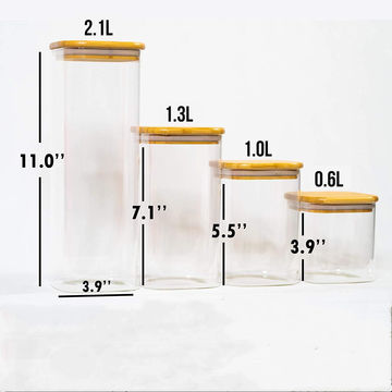 Glass Jar With Rounded Bamboo Lid version 1.0 