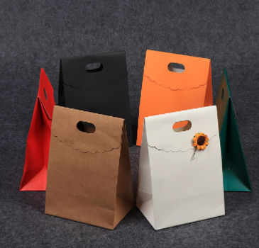 Heavy Duty Square Bottom Punch Hole Takeaway Kraft Paper Bag - China Kraft Paper  Bag, Paper Shopping Bag