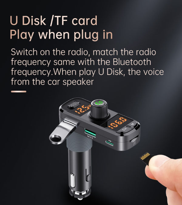 Popular Car Wireless Bluetooth FM Transmitter Handsfree MP3 Player with Dual USB Charger supplier