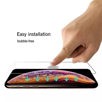 Pelindung layar tempered glass, 2.5D Anti-gores untuk iPhone 12