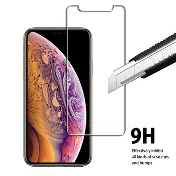 Pelindung layar tempered glass, 2.5D Anti-gores untuk iPhone 12
