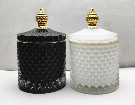 Buy Standard Quality China Wholesale Empty Candle Jars With Lids Luxury For  Candle Making Wholesale Amber Black White Frosted Candle Jars $0.6 Direct  from Factory at Sanming City Hanhe Handicrafts Co., Ltd.