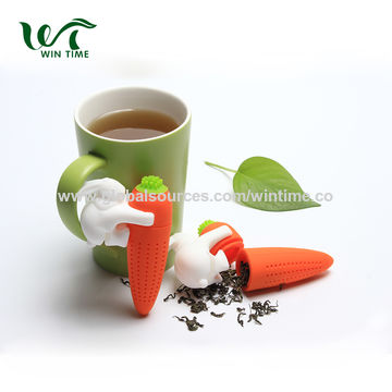 Silicone Tea Bag Holder Clips Cute Rabbit Cup Mug Tea Infusers