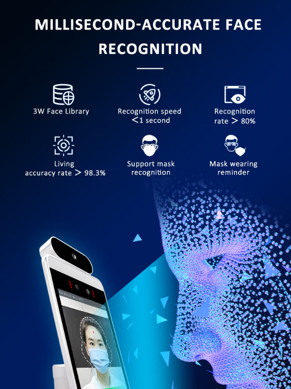China Body temperature scanner face recognition biometric time ...