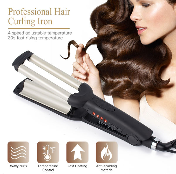Buy Wholesale China 3 Barrel Hair Curling Iron Hair Crimper Professional  Beach Wave Curling Crimping Iron Deep Waver Hot & 3 In1hair Waver Curler at  USD  | Global Sources