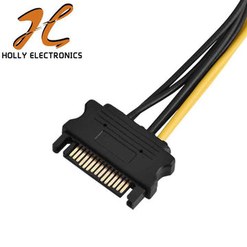 China SATA to PCIE Cable, Dual 15 Pin SATA Male to 8 Pin Female Power ...