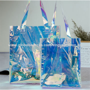 PVC Clear Tote Bag Waterproof Shopping Bags Shoulder Handbag Travel Storage  for Gift Cosmetic Plastic Bags