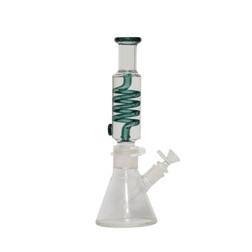 Buy Wholesale China 8 Inch Freezable Glycerin Glass Bong Smoking Water Pipe  Curved Neck Frozen Bongs & Freezable Glass Water Pipe at USD 5