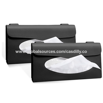 Car Tissue Holder, Car Visor Tissue Holder, Perfect Solid Color Auto Tissue  Box, Tissue case Holder for car (Black)