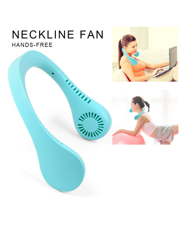 China 2021 Newest fashion Portable Mini Neck Fan Neck Rechargeable USB