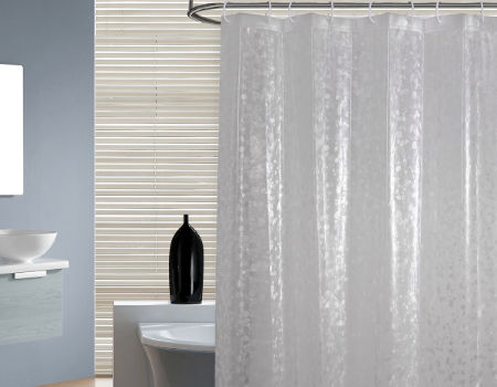 Fabric Polyester Shower Curtains, Best Curtain Fabric For Bathroom