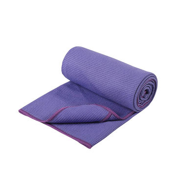 Buy Wholesale China Microfiber Waffle Corner Pocket Yoga Mat Printed Towels  Self-use Towel Non-slip With Invisible Silic & Yoga Towel at USD 8.43