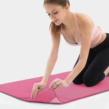 Heathyoga Non Slip Hot Yoga Towel, 100% Microfiber Non Slip Yoga Mat Towel  for Hot Yoga, Pilates and Fitness, Exclusive Corner Pockets Design + Free