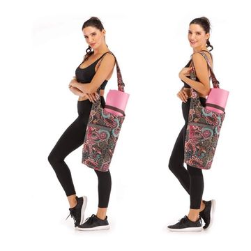 Wholesale Custom Large Capacity Printed Canvas Sling Yoga Mat Bags for Large  Yoga Mats - China Yoga Bag and Travel Bag price