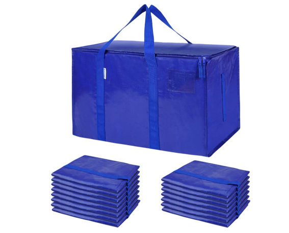 Extra Large Moving Bags with Zippers & Carrying Handles, Heavy 