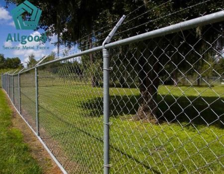 15/25m Galvanized Steel Chain Link Fence PVC Wires with Posts Garden Barrier
