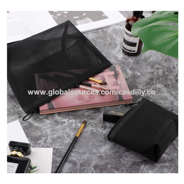 Buy Wholesale China Mesh Cosmetic Bag Mesh Makeup Bags Black Mesh Zipper  Pouch For Offices Travel Accessories & Mesh Cosmetic Bag,mesh Makeup  Bags,mesh Pouch at USD 0.65