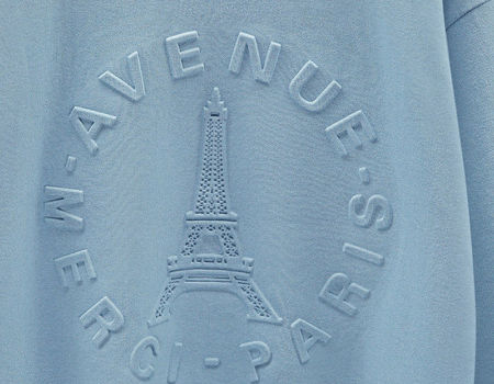 custom embossed sweatshirt