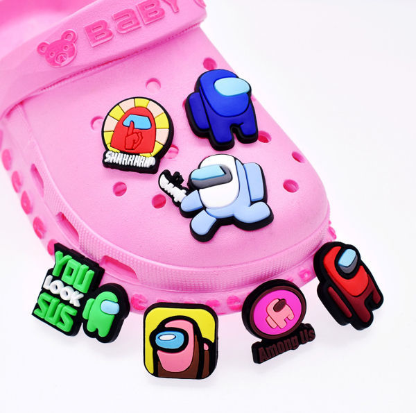 set of Shoe Charms AMONG US croc decoration buttons for kids SUS