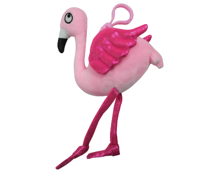 Cute Flamingo PP Cotton Plush Women's Bag Pendant Keychain