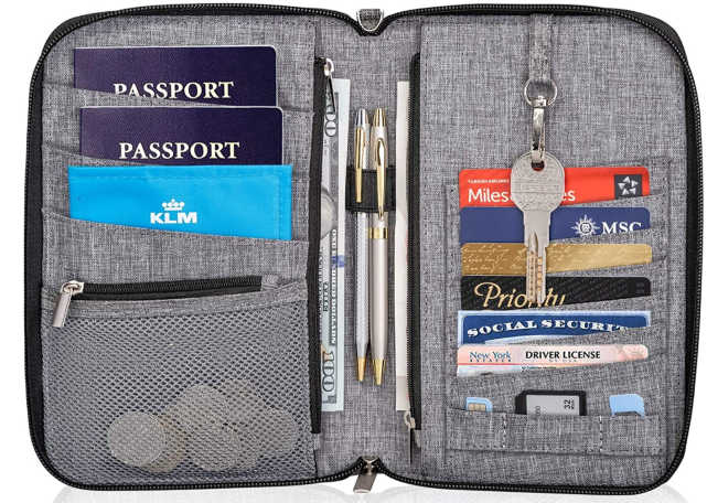 Family Travel Organiser Passport Document Holder Wallet Pouch 