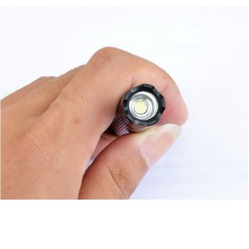 Aluminum LED Min Flashlight with Keyring and AAA Battery K3