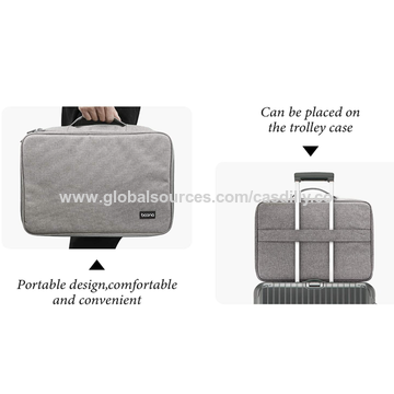 Business Document Bag Messenger Work Briefcase Waterproof Fabric Expanding  File Folder Tote Travel Portfolio Document Holder