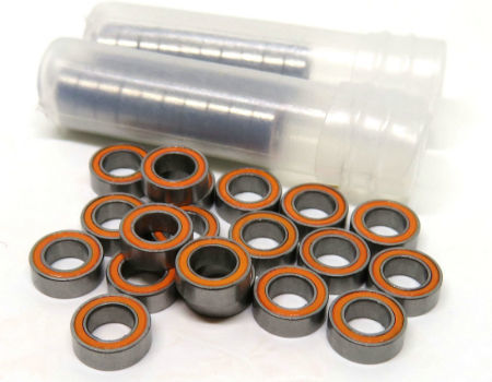 Rubber Sealed Ball Bearing Bearings Orange 3x6x2.5 mm MR63-2RS MR63RS 10 PCS 