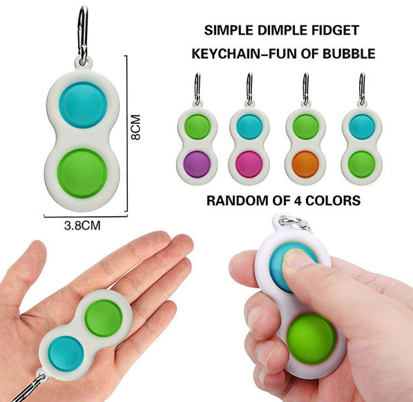 Keychain Spinner Stress Toy Metal Fidget Toys Kid Fingertip