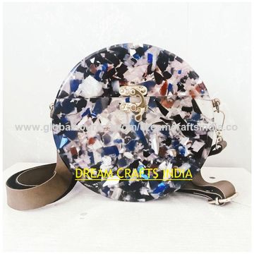 India Terrazzo Pattern Women S Designer Handbag Terrazzo Clutch Bag