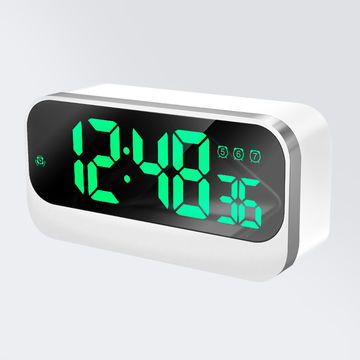 Reloj despertador digital con pantalla de 4,6 pulgadas led