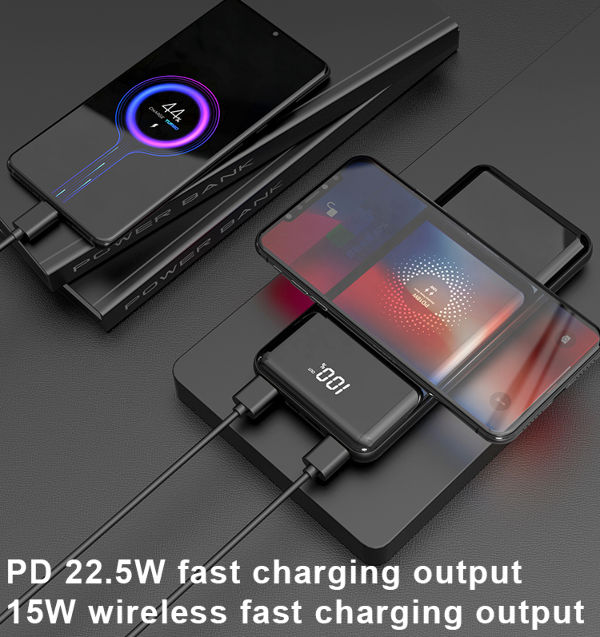 Pd22.5w Fast Charging +15w Wireless Charging Mirror Digital Display Mobile  Power Supply Power Banks - Buy China Wholesale Pd22.5w Fast Charging Power  Supply Power Banks $7.95