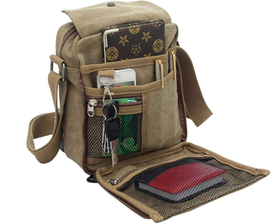 1PC Men Casual Outdoor Travel Canvas Shoulder Bag Satchel Messenger Bags Pouch