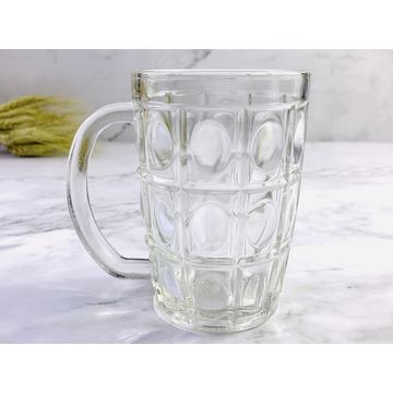 1L Beer Glass Large Capacity Thick Beer Mug Water Crystal Glass Cup  Transparent with Handle for