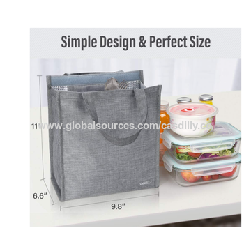 Insulated Lunch Bag, 17L Expandable Double Deck Lunch Tote Bag for