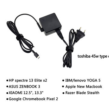 Carregador USB tipo C 65W 14.5V-2A 15V-3A 20V-3.25A