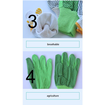 Cotton Lined PVC Dotted Hand Gloves for Factory Price - China