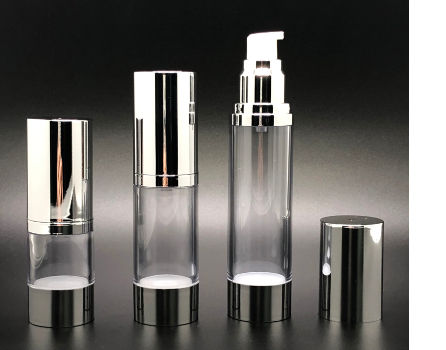 Download China Metallic Silver Colour Airless Pump Bottles On Global Sources Airless Pump Bottles Cosmetic Bottle Cosmetic Packaging