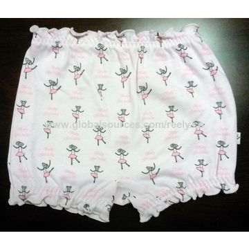 Buy Wholesale China 100% Cotton Comfortable Soft Toddler Baby Bloomers For  Baby Girl Underwear Boxers Custom Prints Logo & Baby Bloomers at USD 0.75