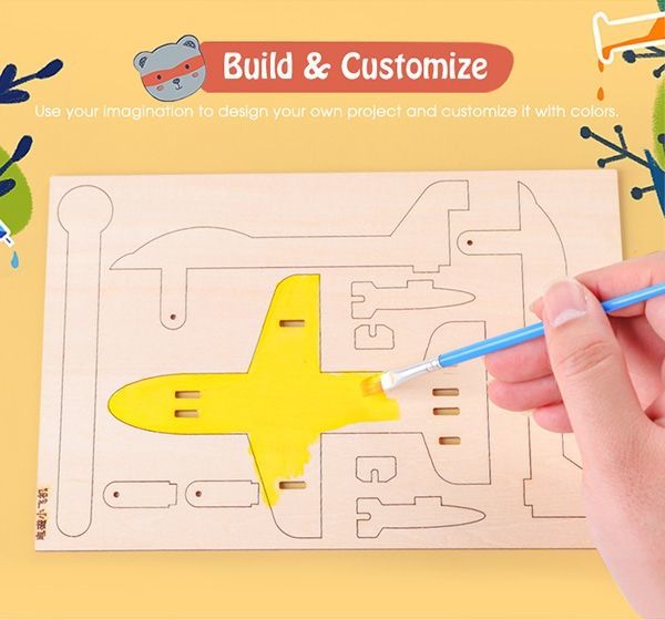 LANDZO Experiment Kits STEM Toys wood Crafts Game DIY products STEAM