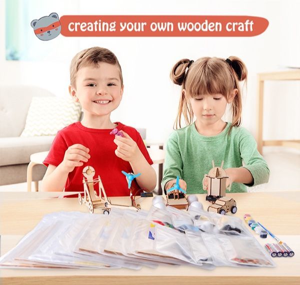LANDZO Experiment Kits STEM Toys wood Crafts Game DIY products STEAM