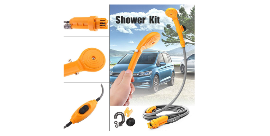 Automobile Shower set Outdoor camping shower set 12V, rechargeable ...