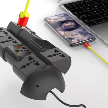 Bahan TPE, cangkang lem, desain chip kabel usb untuk Petir