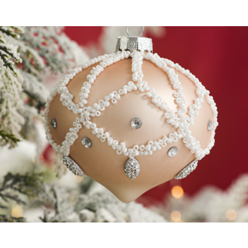 Buy Wholesale China The Best Glass And Pearl Decoration Christmas Ball  Ornaments 9cm Diameter White And Gold Color & Tree Ornament Glass Ball  Christmas Ball at USD 2.35